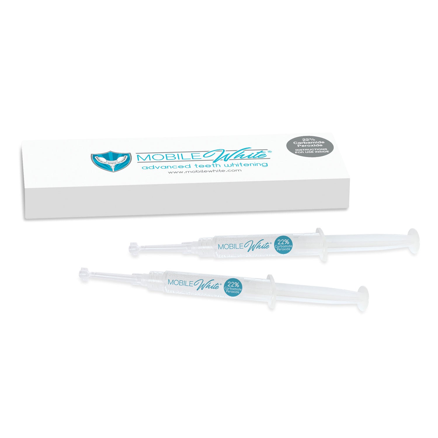 Mobile White 22% Whitening Gel Refill Kit - Set of 2 Syringes