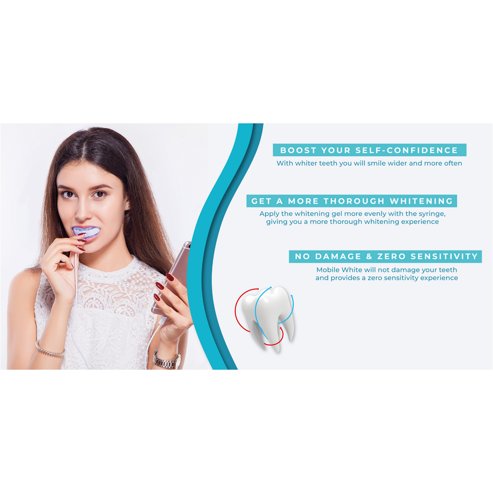 Mobile White Teeth Advanced Whitening Gel Refills - Set of 2 Syringes